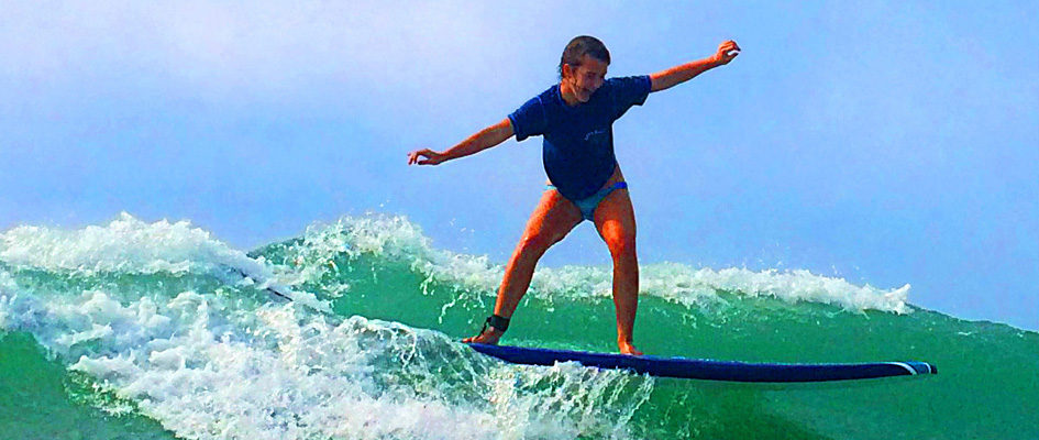 Surfing at Wrightsville Beach